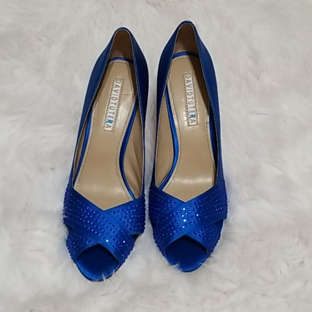 David Tutera peep toe wedding shoe